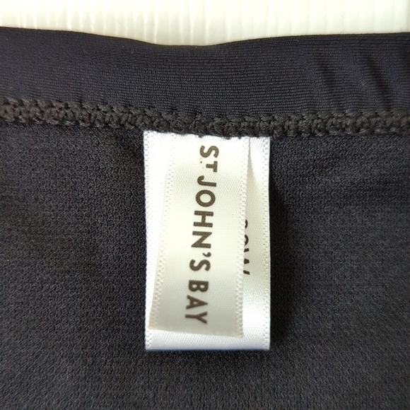 St. John's Bay Secretly Slender Tummy Control Bikini Swim Bottom Black 20W - Picture 5 of 11